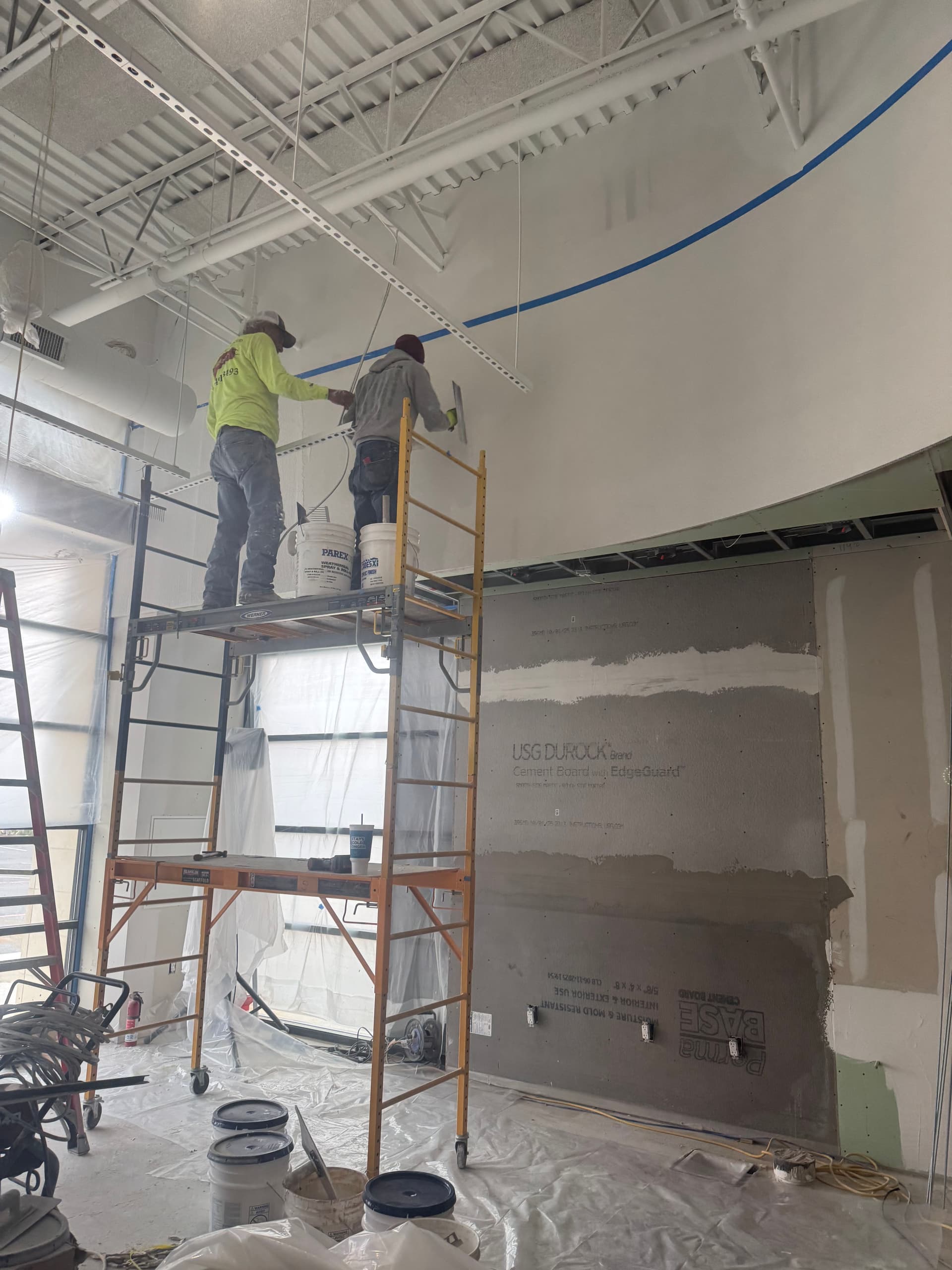 Interior Stucco Work at Cava Restaurant in Schertz