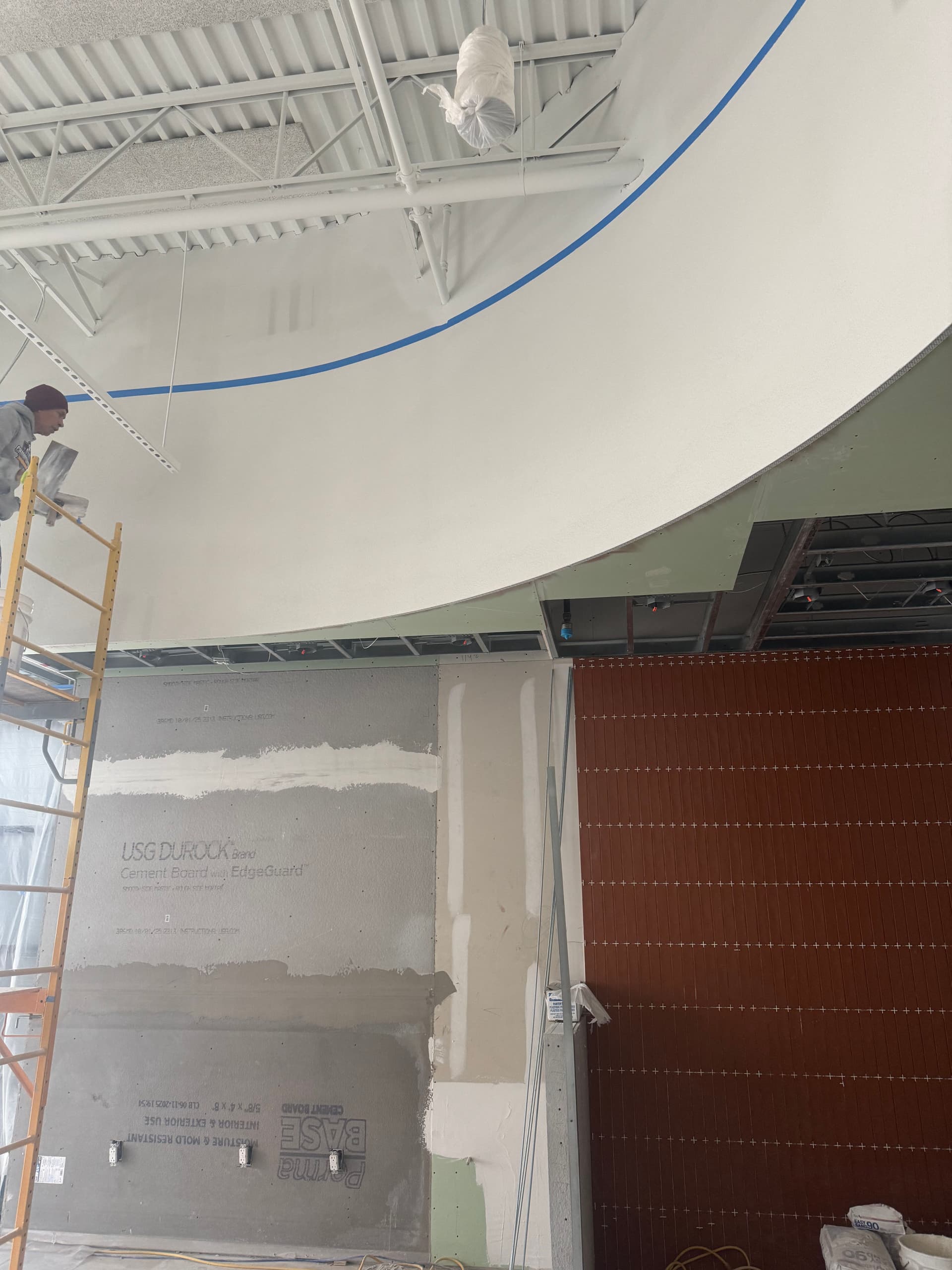 Interior Stucco Work at Cava Restaurant in Schertz