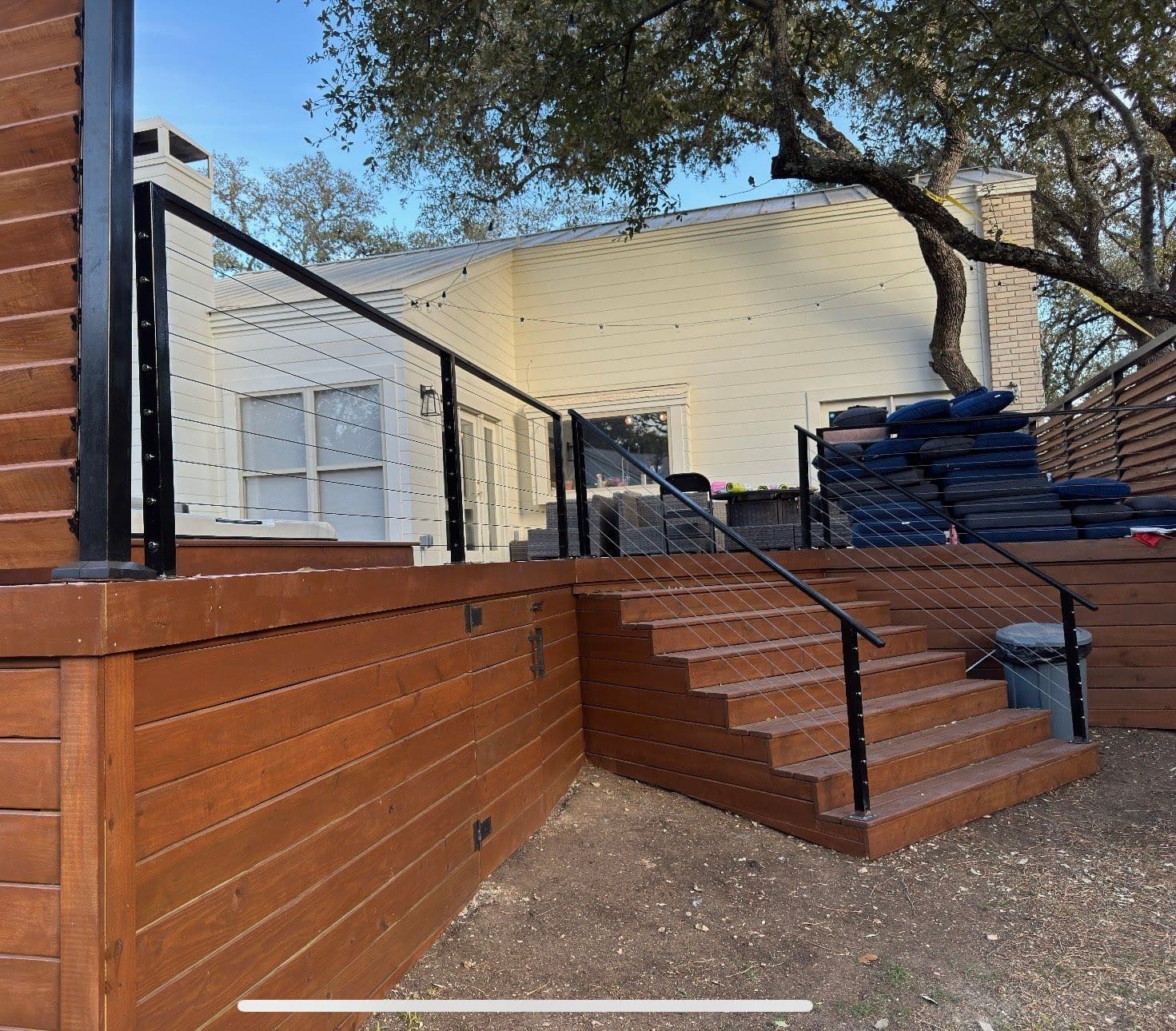 Project Stunning Custom Deck with Sleek Handrails image