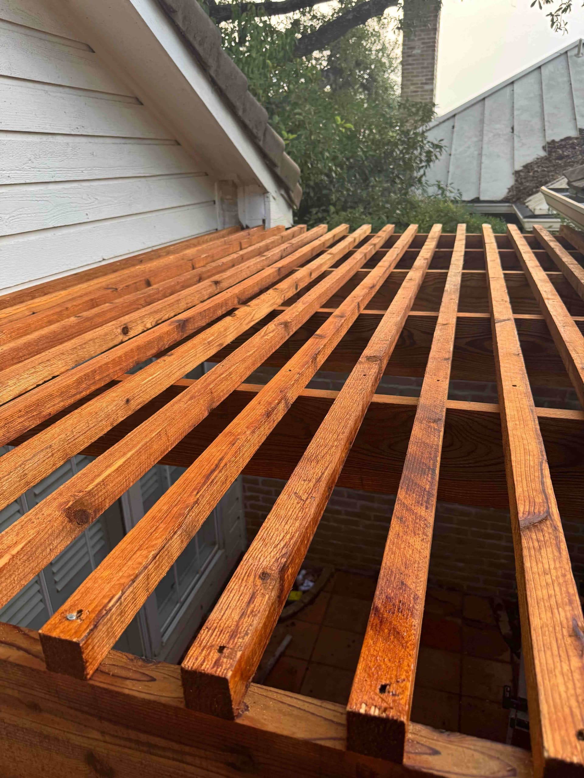 Stained Cedar Pergola Adds Elegant Touch image