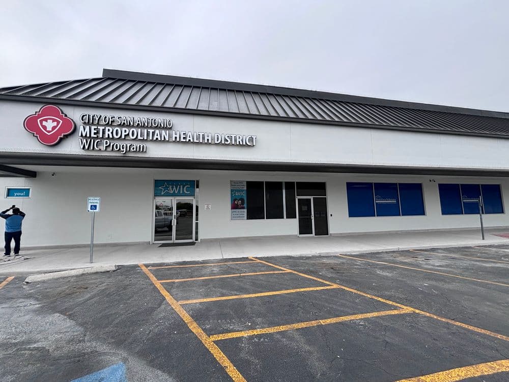 San Antonio Metropolitan Health District WIC Program building exterior with parking.
