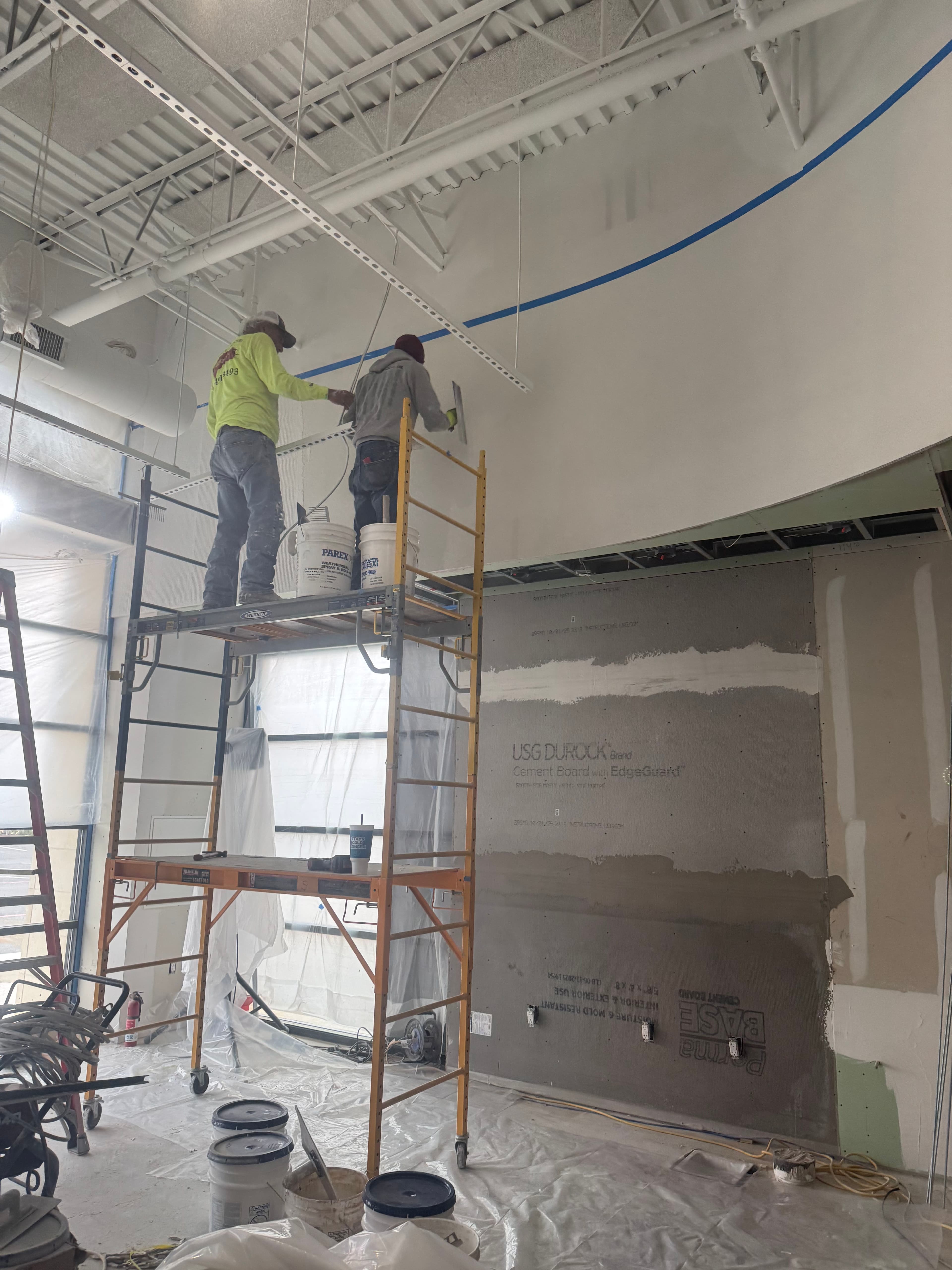 Interior Stucco Work at Cava Restaurant in Schertz