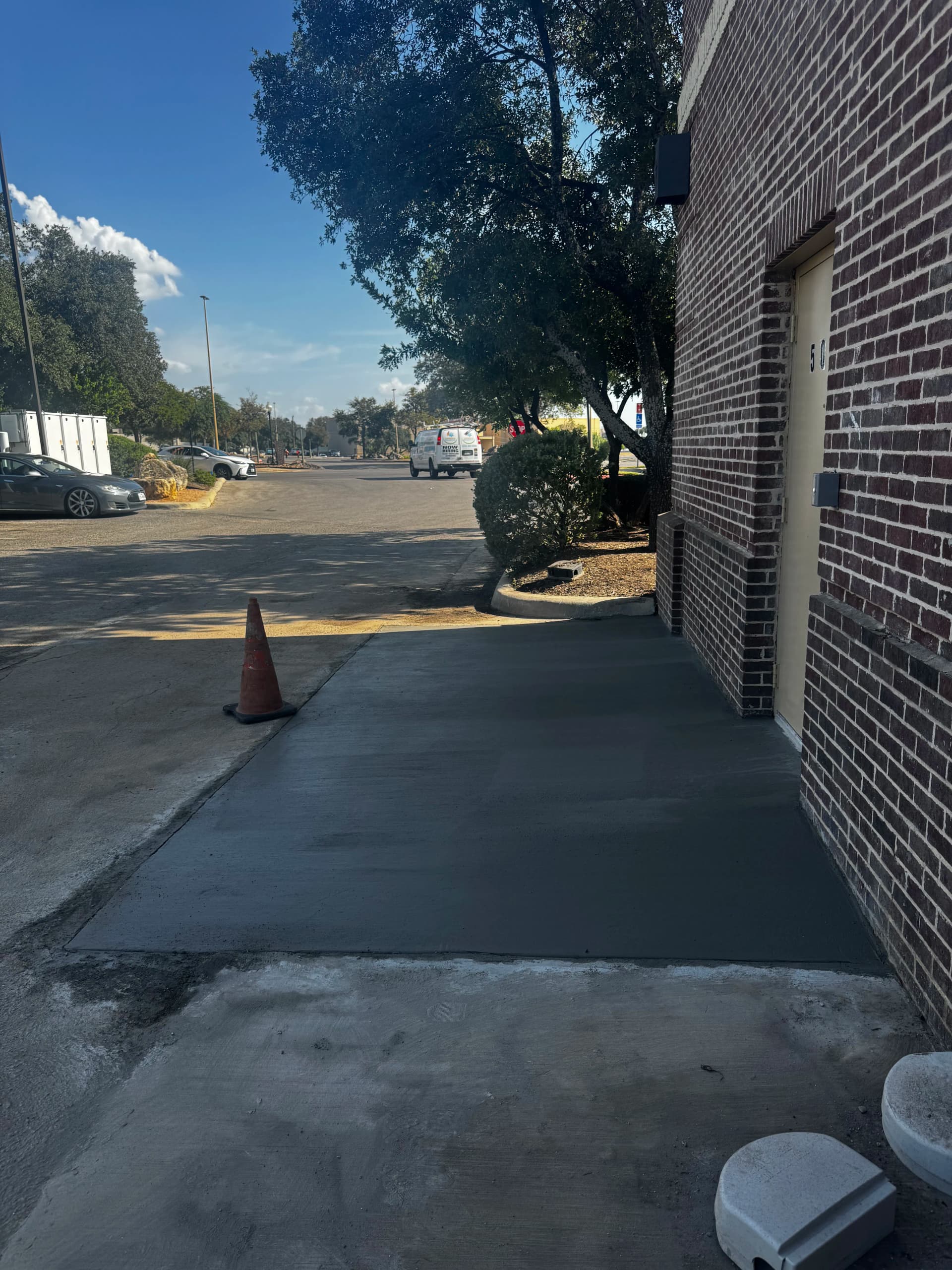 Gallery photos for Sloped Concrete Slab for Drainage at Piada Italian in San Antonio: Image #1