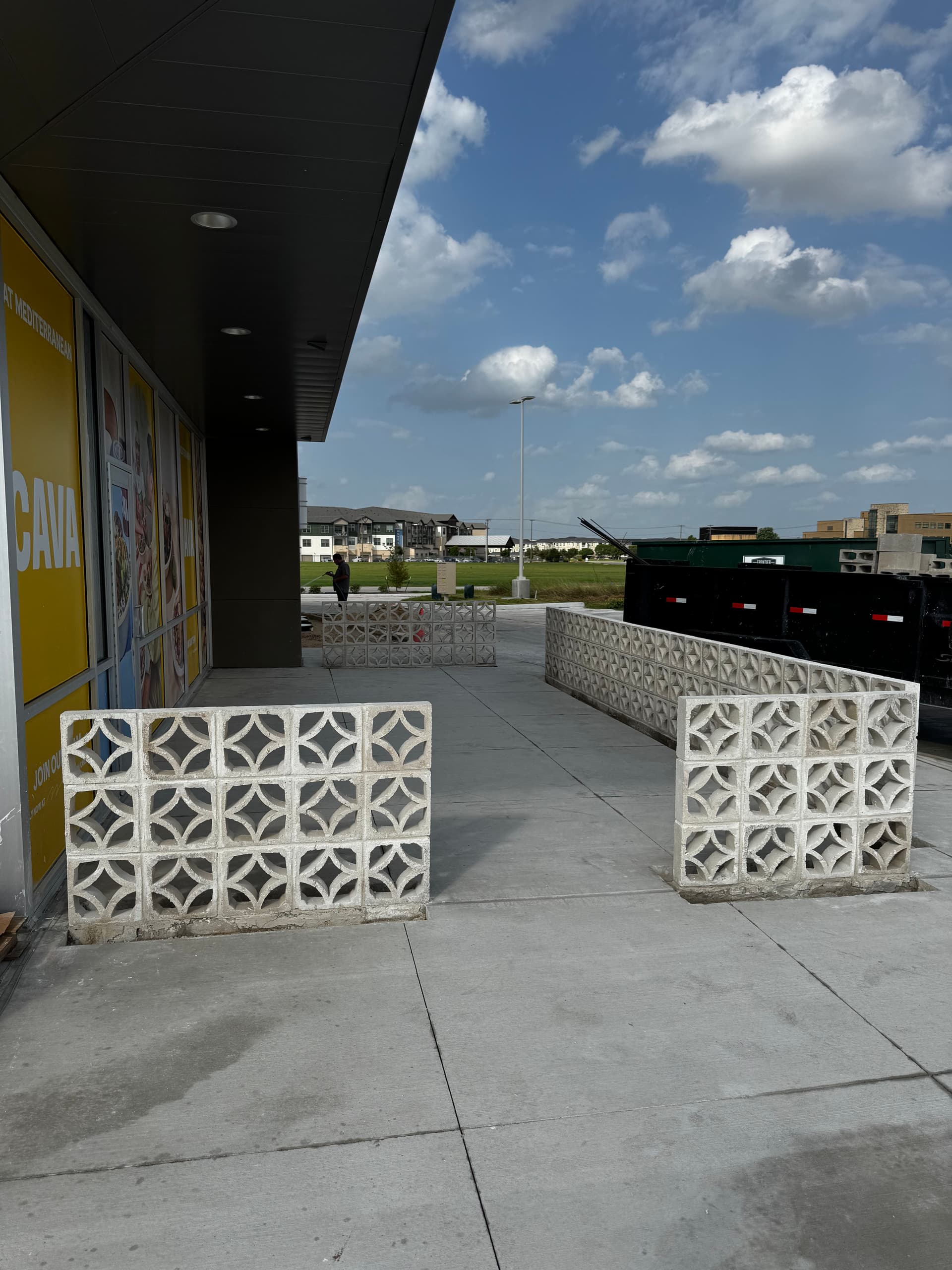 Gallery photos for Breezeblock Patio Wall Built for CAVA in New Braunfels: Image #1