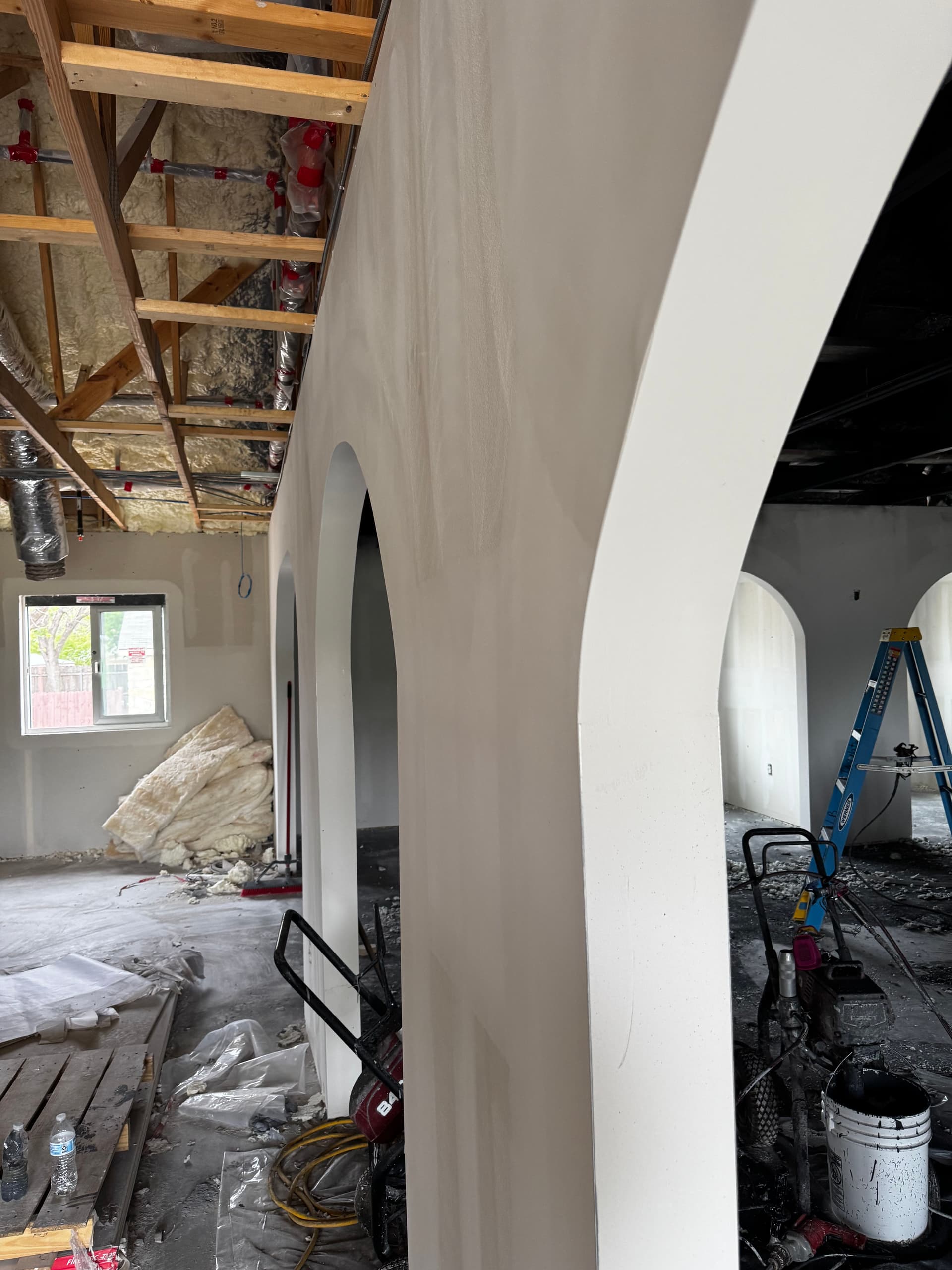 Gallery photos for Arched Drywall and Insulation Progress at Mary's Tacos in Kerrville: Image #2